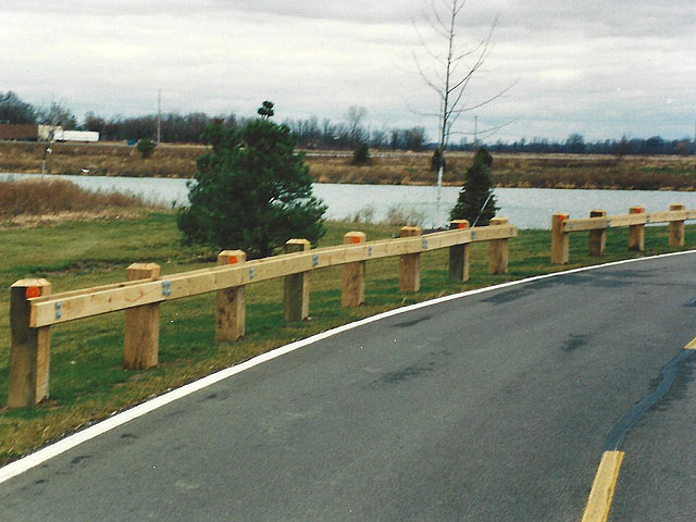 Wooden Guard Rail Fence by Elyria Fence
